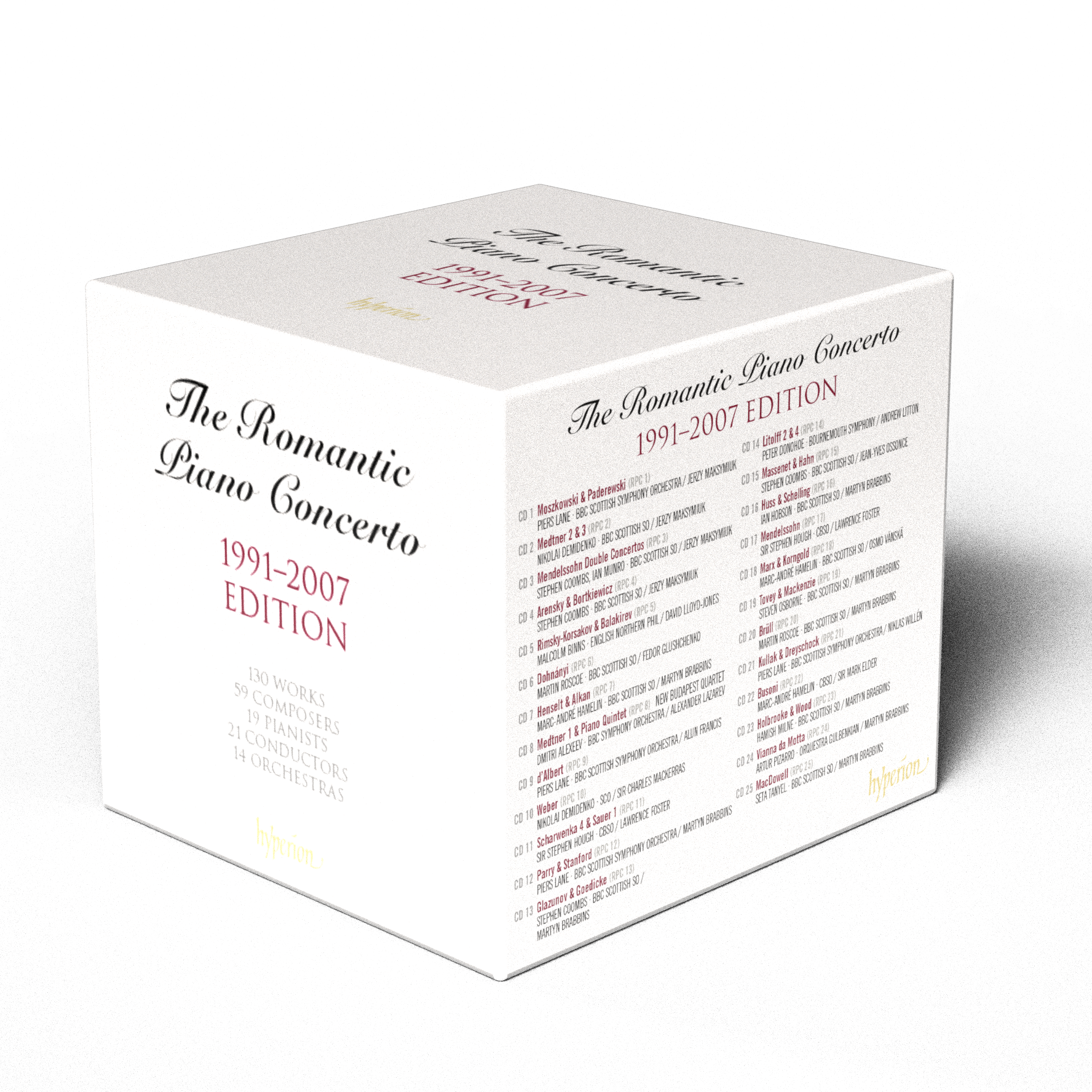 Various Artists: The Hyperion Romantic Piano Concerto (1991-2007) CD Boxset box