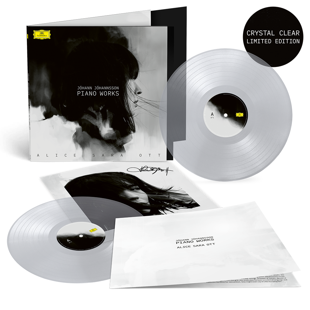 Alice Sara Ott: Jóhann Jóhannsson: Piano Works Crystal Clear 2LP + Signed Art Card
