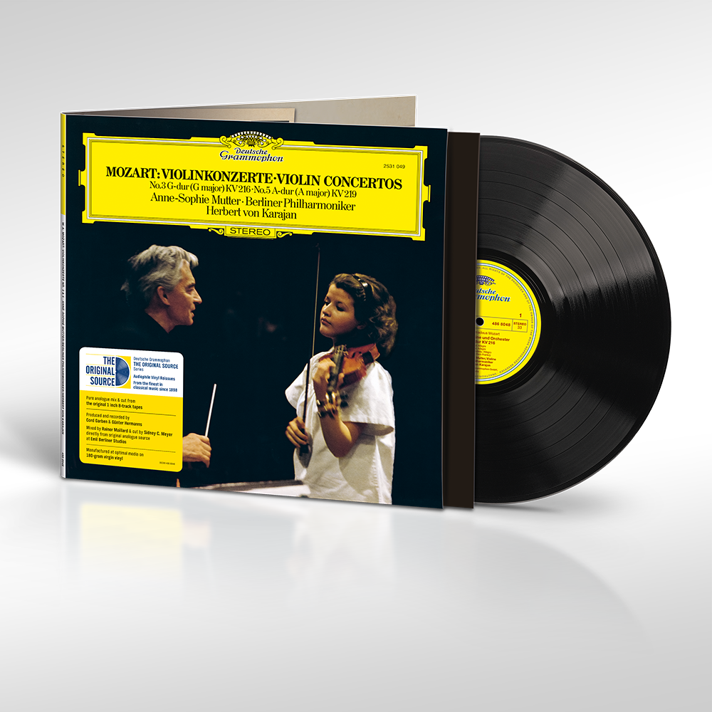 Anne-Sophie Mutter, Berliner Philharmoniker, Herbert von Karajan: Mozart: Violin Concertos Nos. 3 & 5 (The Original Source Series) LP