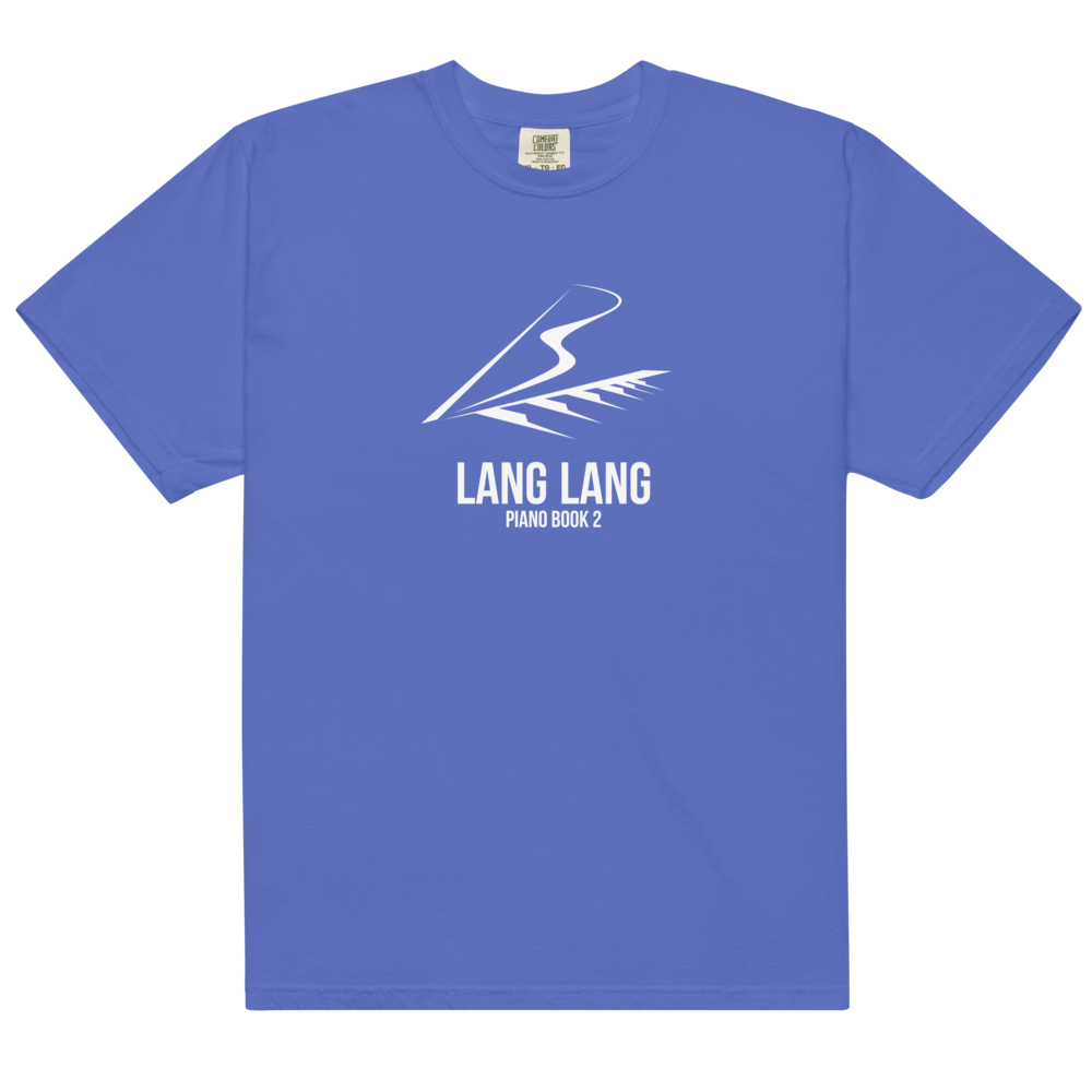 Lang Lang: Piano Book 2 T-Shirt with White Logo Blue Front 